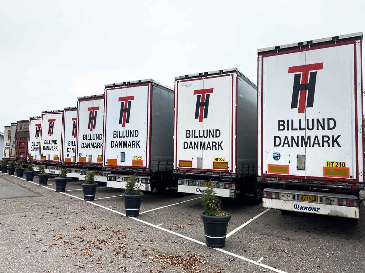 HT Trasport trailers in Billund Danmark